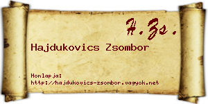 Hajdukovics Zsombor névjegykártya